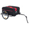 Aosom Bicycle Trailer Bike Cargo Trailer Garden Utility Cart Tool Carrier with Removable Cover Red