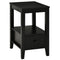 HOMCOM Black Modern End Table with Drawer Shelf Sofa Side Table Nightstand Bedroom Living Room