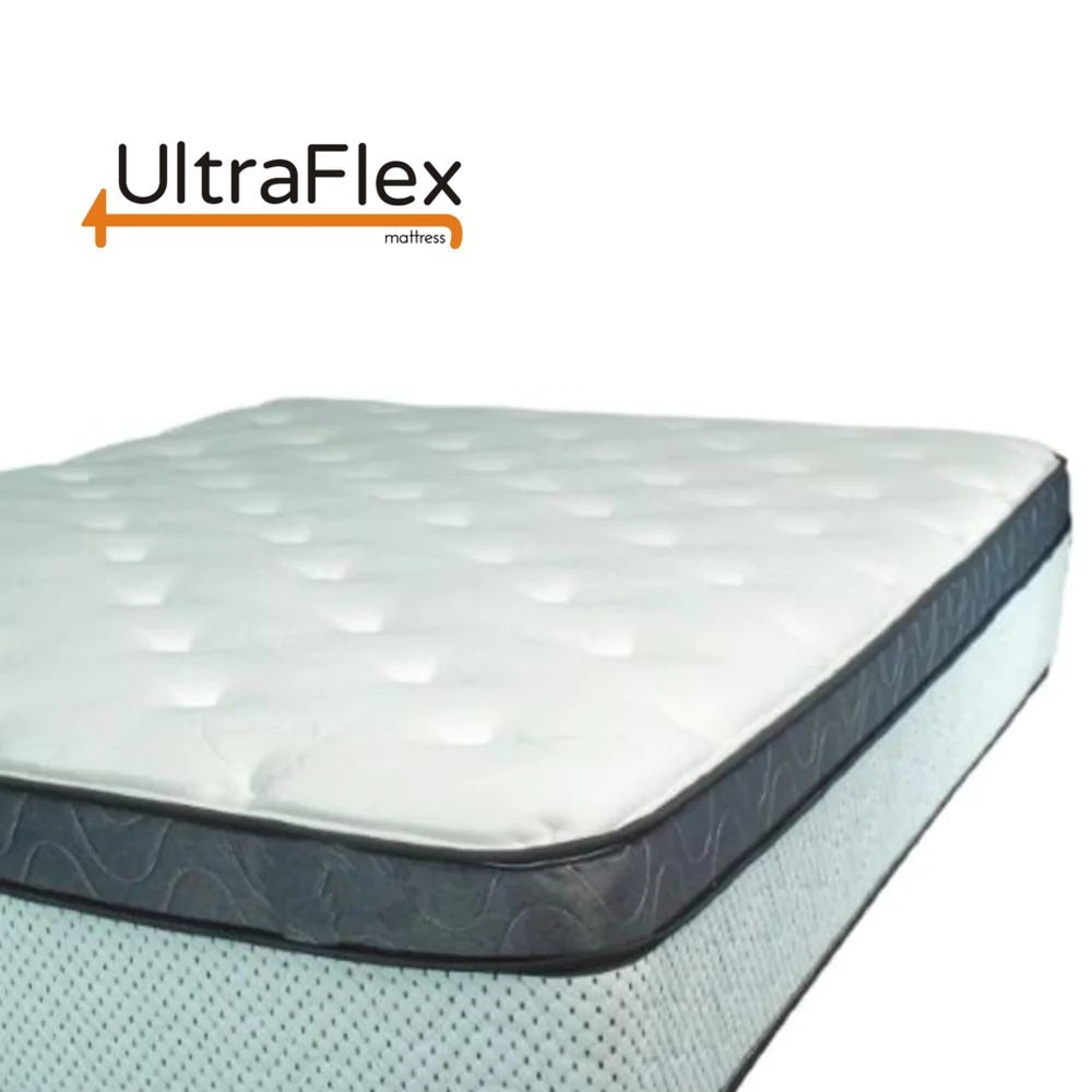 UltraFlex® EUPHORIA 14" Mattress and BoxSpring Set Orthopedic Eurotop Pocket Coil Foam Encased Eco-friendly Hybrid Mattress (Made in Canada)
