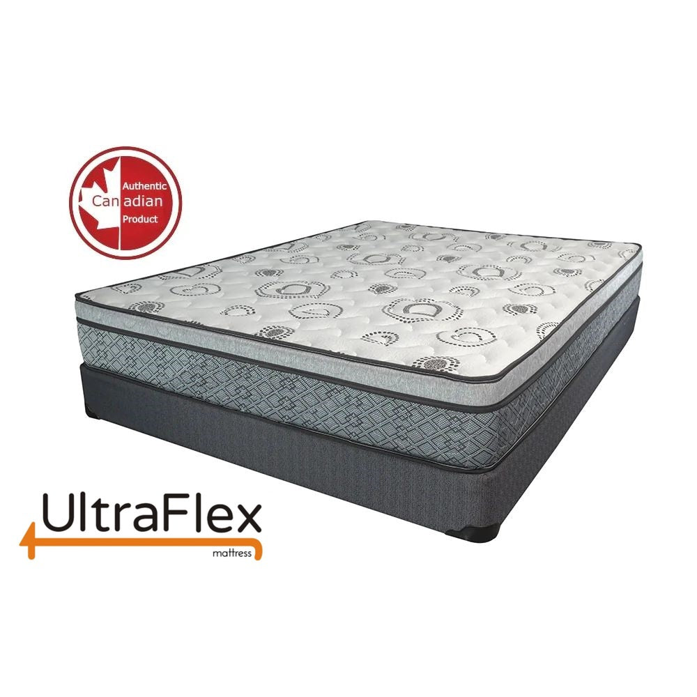 UltraFlex® EVOKE Mattress and BoxSpring Set Orthopedic, Smart Cool Gel Memory Foam, Eco-friendly FIRM Mattress (Made in Canada)
