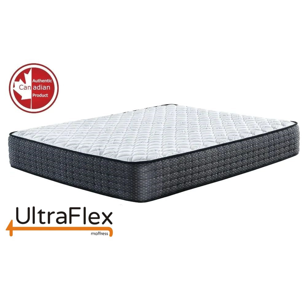 UltraFlex® HARMONY Mattress and BoxSpring Set  Orthopedic, Coiled Innerspring Comfort layer Foam Encased, Eco-friendly Hybrid Mattress (Made in Canada)