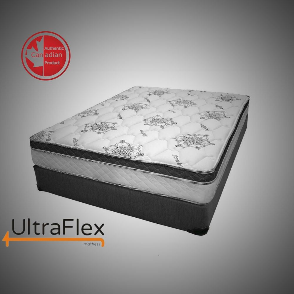 UltraFlex TRINITY 12" Orthopedic Eurotop Hybrid Pocket Coil Gel Infused Premium Foam, Medium Plush Eco-friendly Mattress (Made in Canada) 