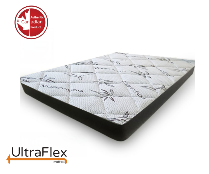 UltraFlex® DreamEasy - Mattress and BoxSpring Set Canadian-Made Medium Firm Gel Infused Comfort with Quilted Top, Pressure Relief, Cooling Technology, Bamboo Cover, CertiPUR-US® Certified Foam (Made in Canada)