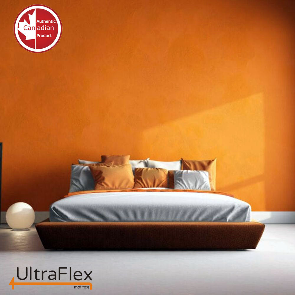 UltraFlex ASPIRE- Supportive Medium-Firm Foam Mattress with Cool Gel Memory Foam for Pressure Relief, with Waterproof Protector. Made in Canada. 