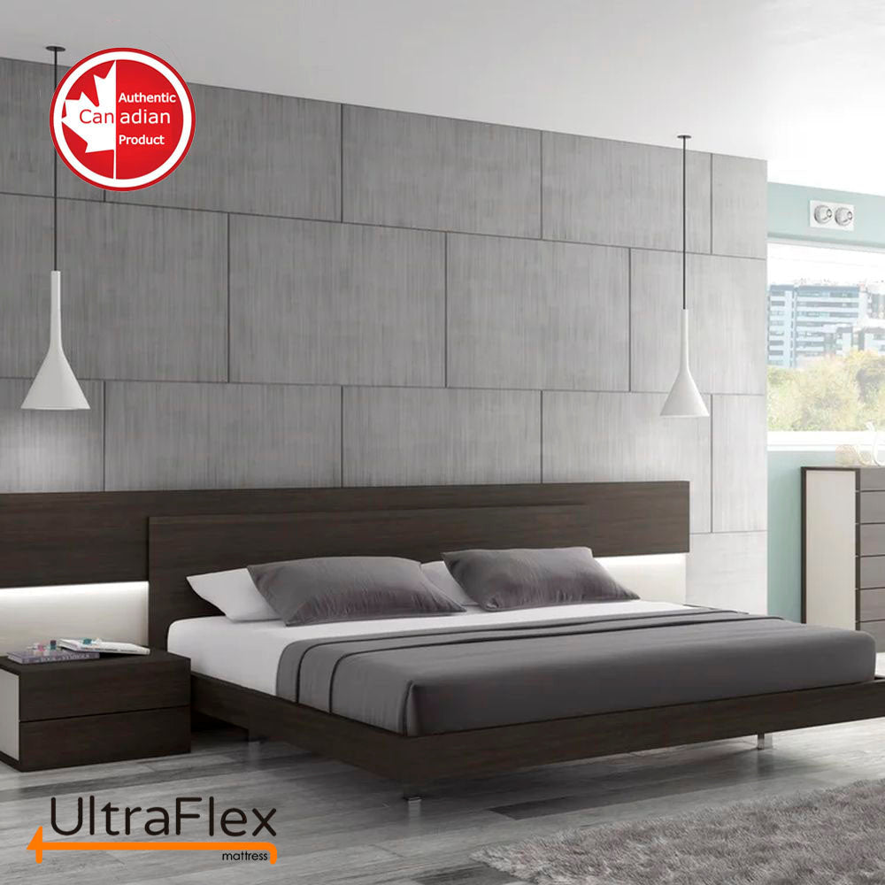 UltraFlex DESTINY- Orthopedic, Spinal Care Cool Gel, Pressure Relief Foam, Multiple Posture Support, Low Motion Transfer, Natural Foam Blend,(Made in Canada)-With WaterProof Mattress Protector 