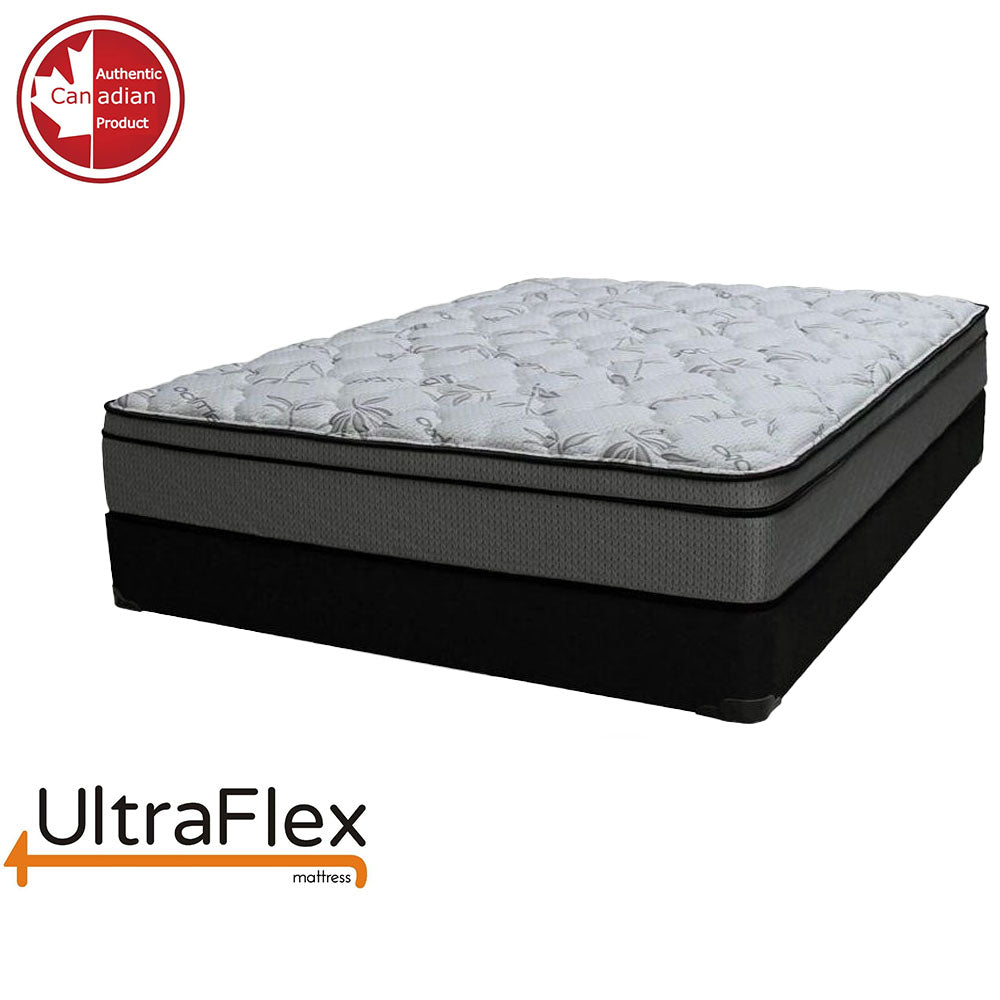 UltraFlex® DYNASTY- Mattress and BoxSpring Set Firm Orthopedic Spinal Care, Posture Support, Pressure Relief & Cooler Sleep, Natural Heavy-Duty and High-Density Foam, Eco-Friendly Mattress (Made in Canada)