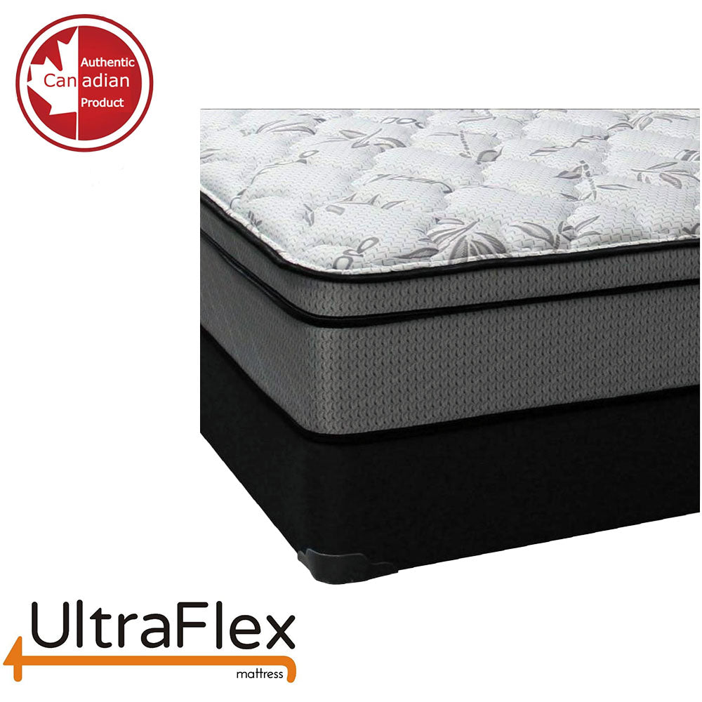 UltraFlex DYNASTY- Firm Orthopedic Spinal Care, Posture Support, Pressure Relief & Cooler Sleep, Natural Heavy-Duty and High-Density Foam, Eco-Friendly Mattress (Made in Canada) With Water Proof Mattress Protector 