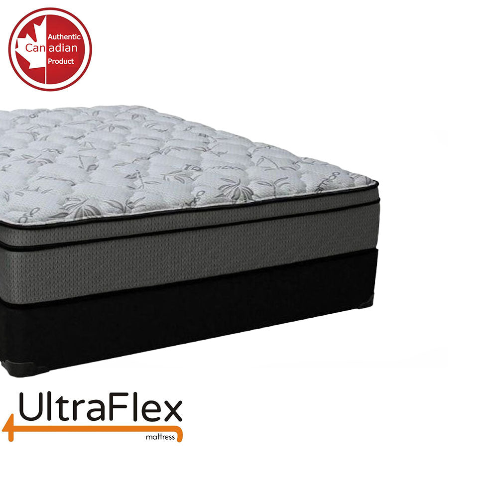 UltraFlex DYNASTY- Firm Orthopedic Spinal Care, Posture Support, Pressure Relief & Cooler Sleep, Natural Heavy-Duty and High-Density Foam, Eco-Friendly Mattress (Made in Canada) With Water Proof Mattress Protector 