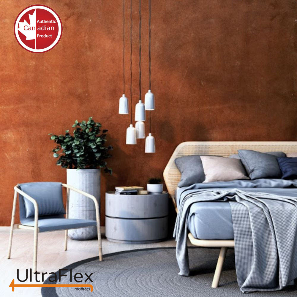 UltraFlex® DYNASTY- Mattress and BoxSpring Set Firm Orthopedic Spinal Care, Posture Support, Pressure Relief & Cooler Sleep, Natural Heavy-Duty and High-Density Foam, Eco-Friendly Mattress (Made in Canada)