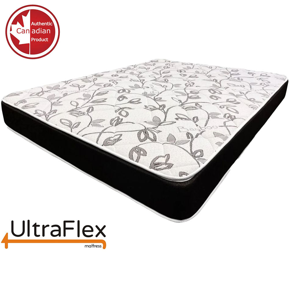 UltraFlex ZENITH- High-Density Pressure Relief Soy Foam, Temperature Regulating Cooling Gel, Spinal Care, Orthopedic Mattress With Posture Support (Made in Canada)- With WaterProof Mattress Protector 