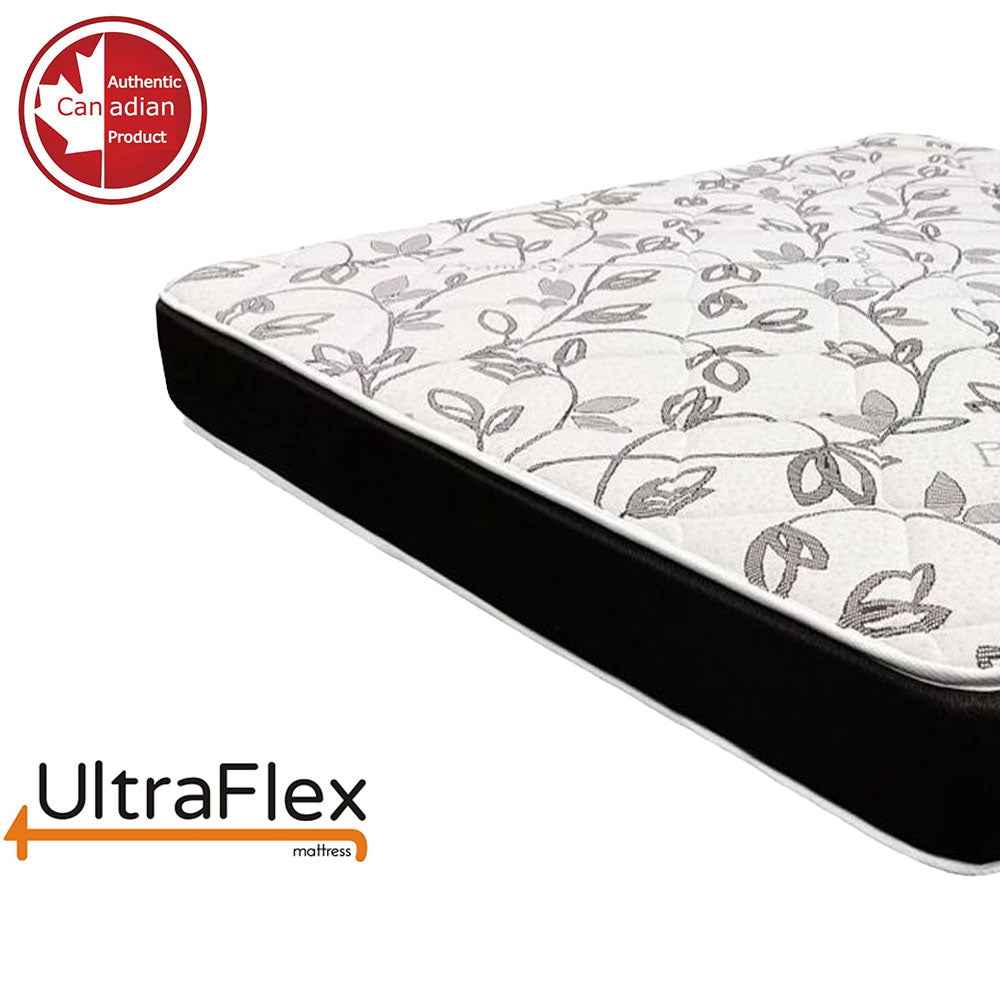 UltraFlex ZENITH- High-Density Pressure Relief Soy Foam, Temperature Regulating Cooling Gel, Spinal Care, Orthopedic Mattress With Posture Support (Made in Canada)- With WaterProof Mattress Protector 