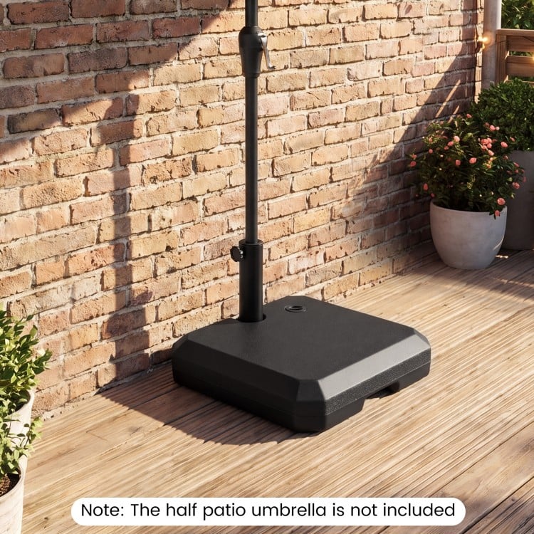 Umbrella Base for Half Patio Umbrellas 48.5 lbs Water & Sand Fillable Umbrella Stand