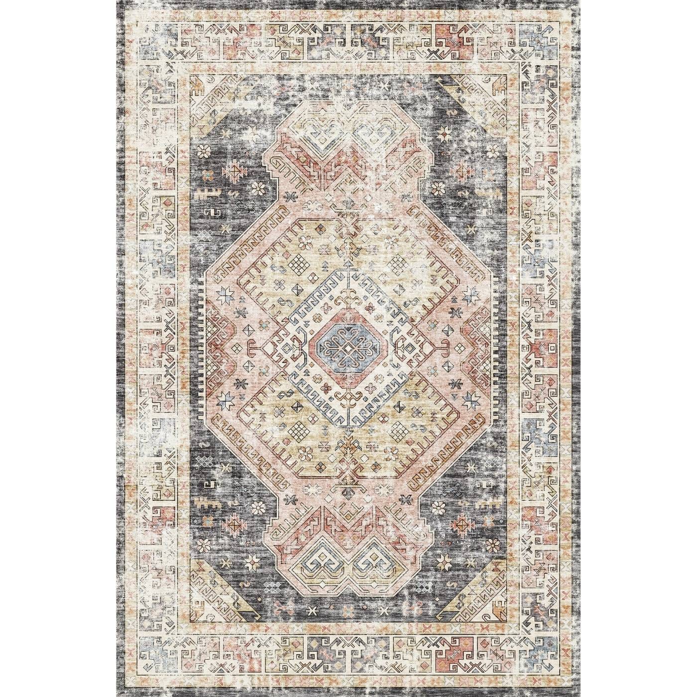 Caspara Orange Black Coral Rug 