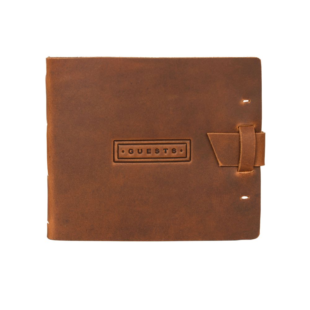 Genuine Leather Guest Registry