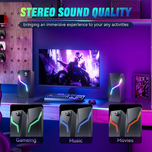 LDAS - A8 Computer Speakers for Desktop Monitor, USB/USB-C Powered PC Speakers 