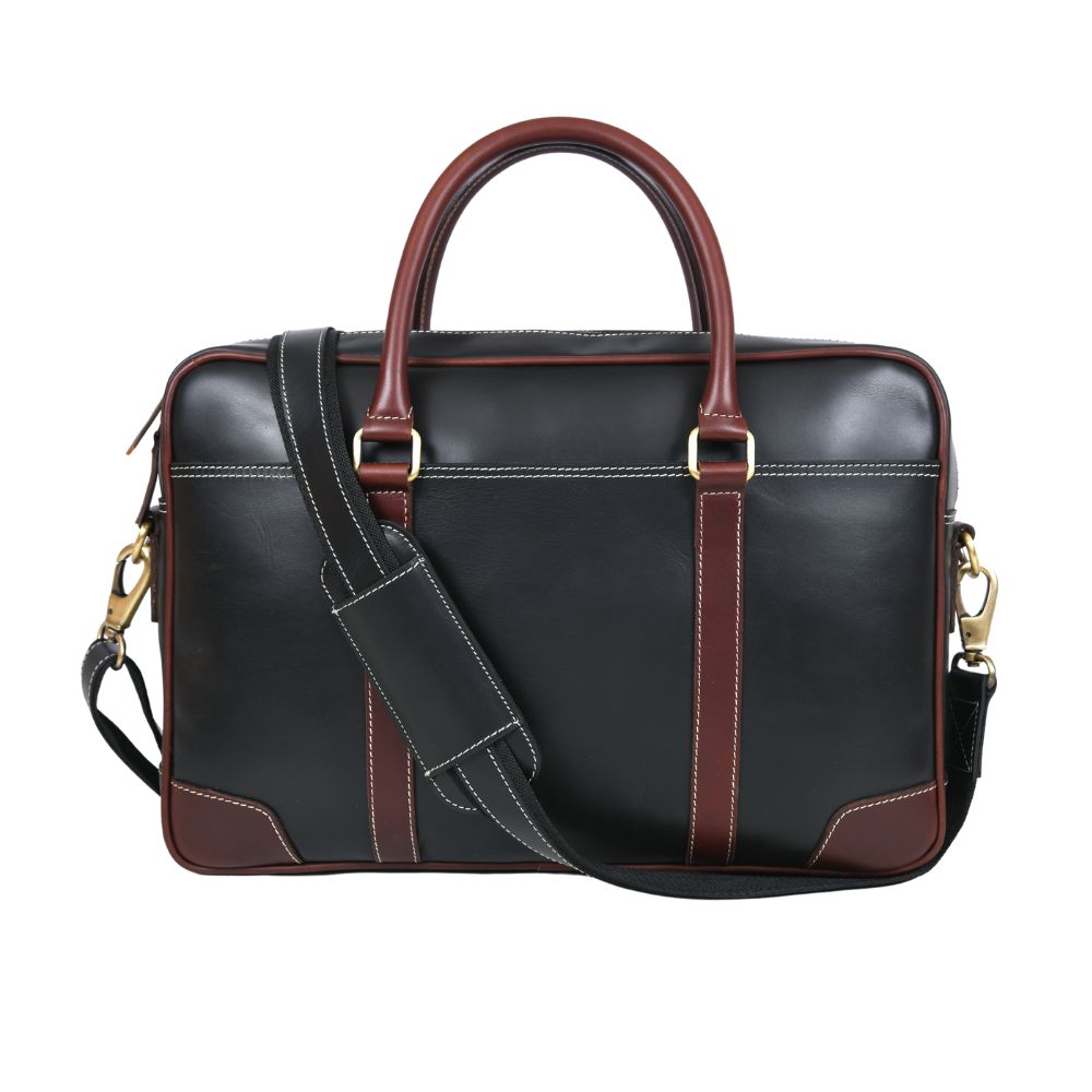 Reeds Leather Office Bag -  Raven Black