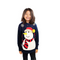 Girl Snowman Sweater With a Pompom Festive Winter Christmas Knit