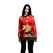 Reindeer Sweater With a Pompom – Cozy Christmas Sweater with Festive Reindeer, Snowflakes & Whimsical Pompom Accents