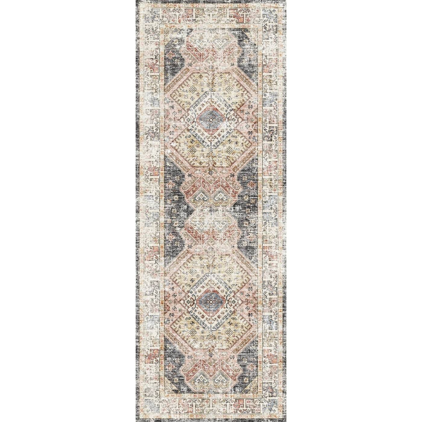 Caspara Orange Black Coral Rug 