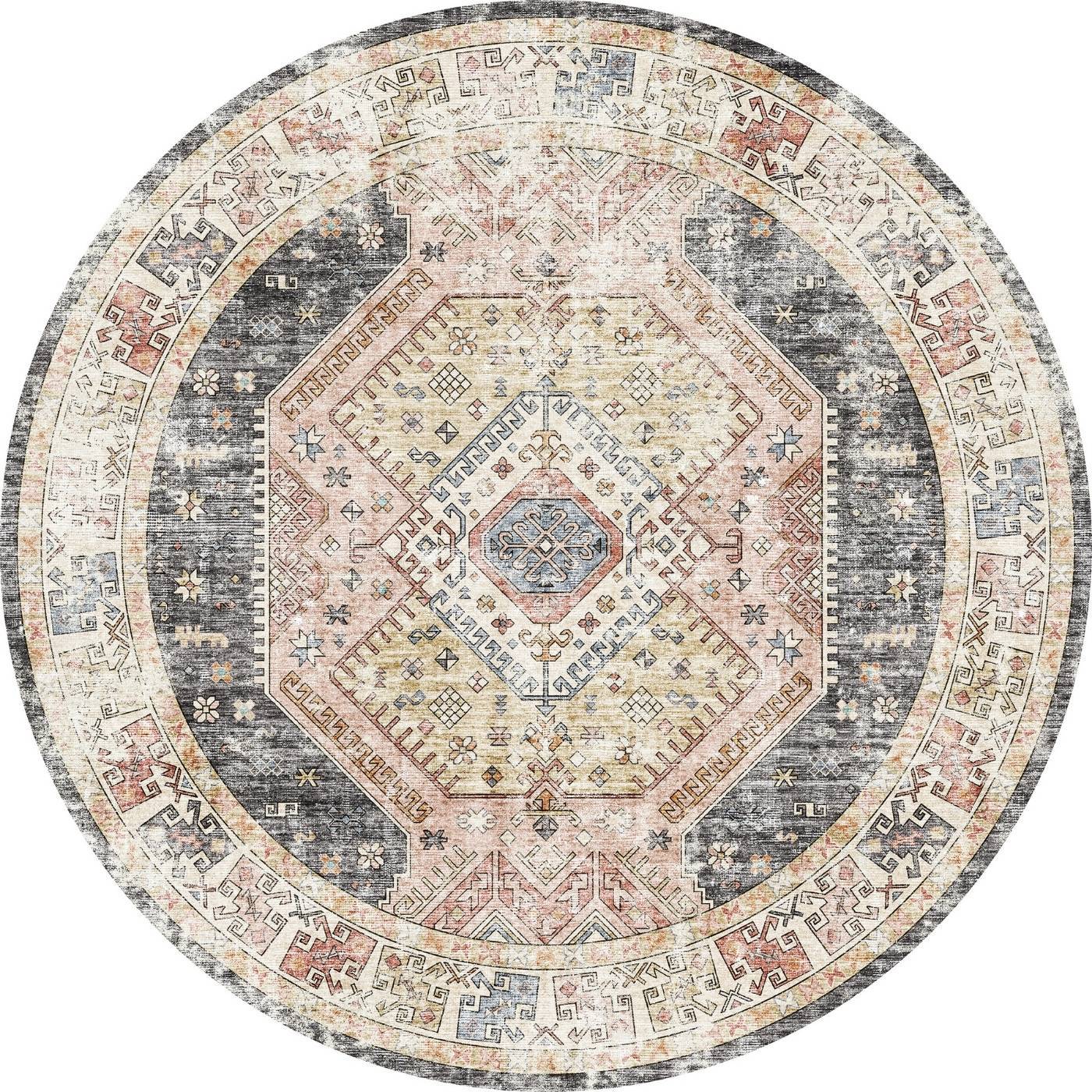 Caspara Orange Black Coral Rug 