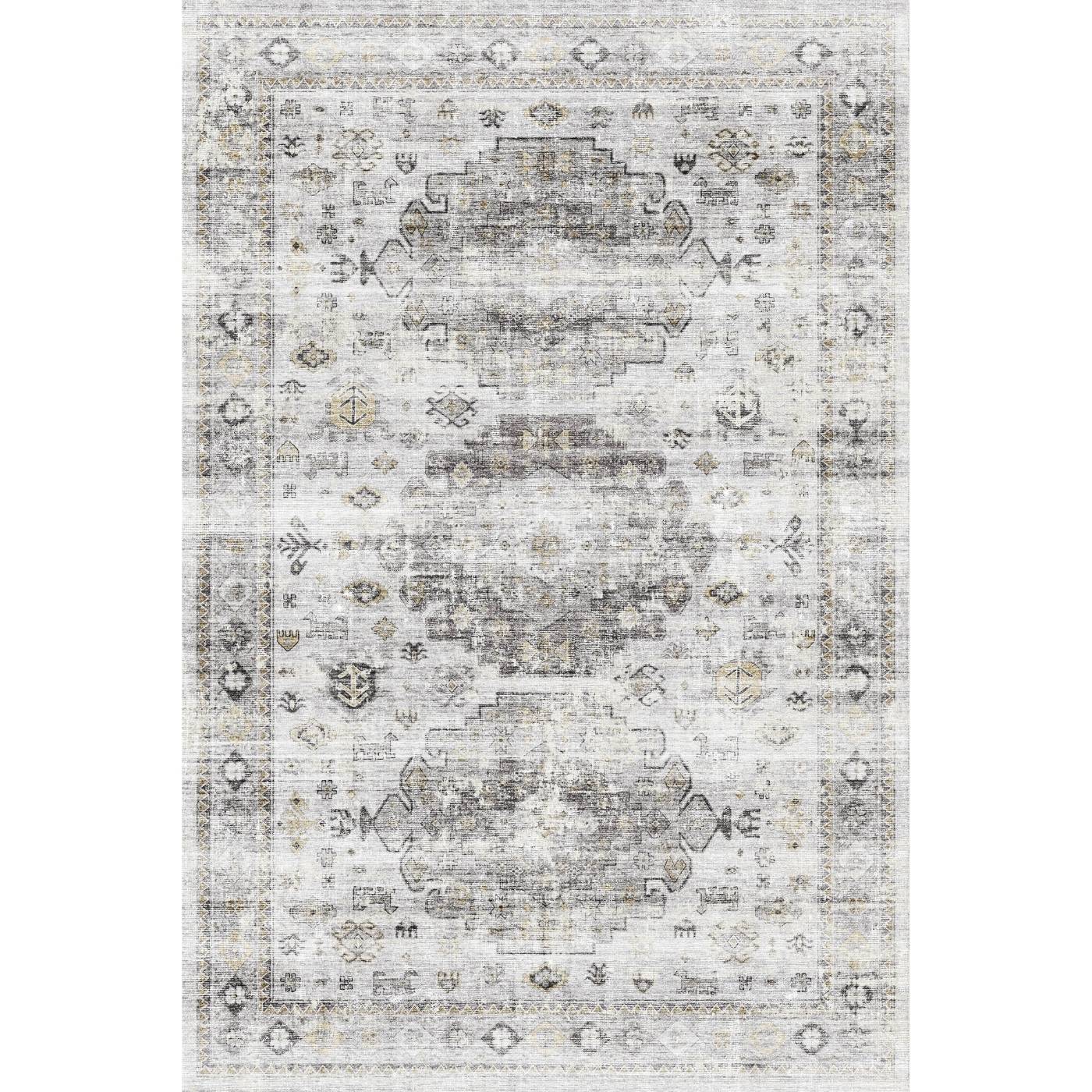Kyra Silver Grey White Rug 
