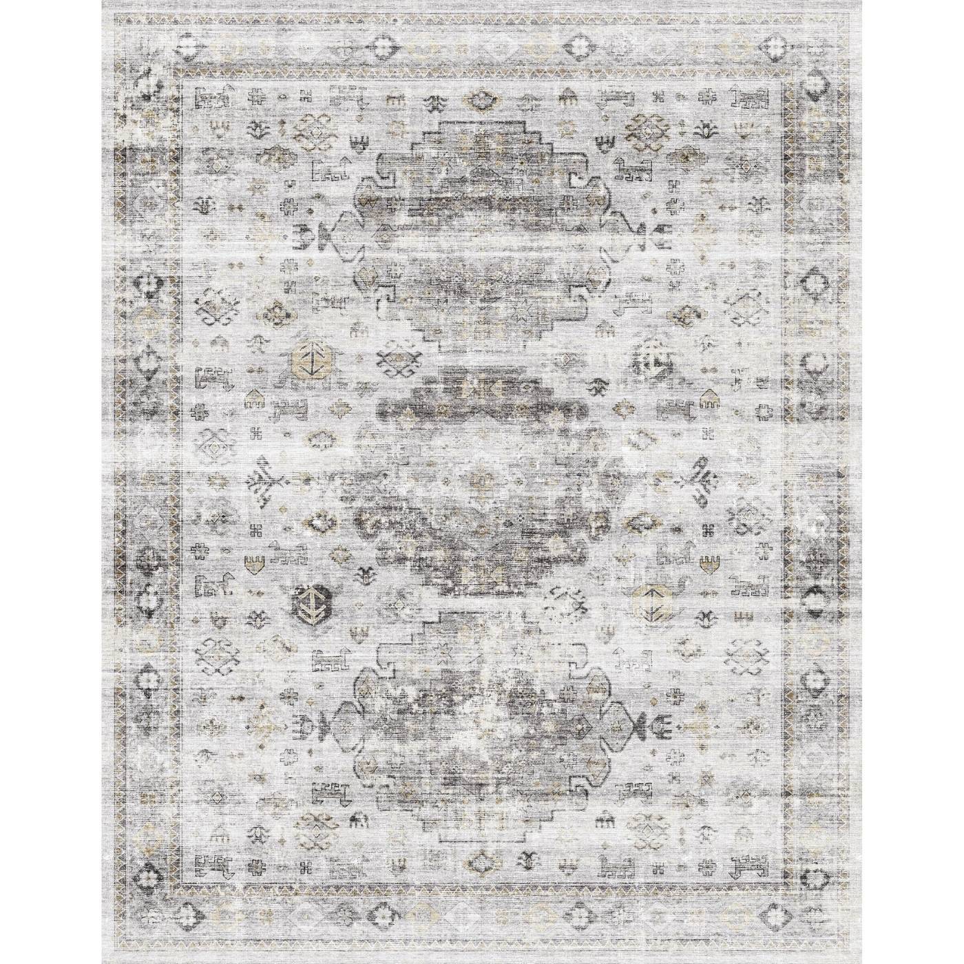 Kyra Silver Grey White Rug 