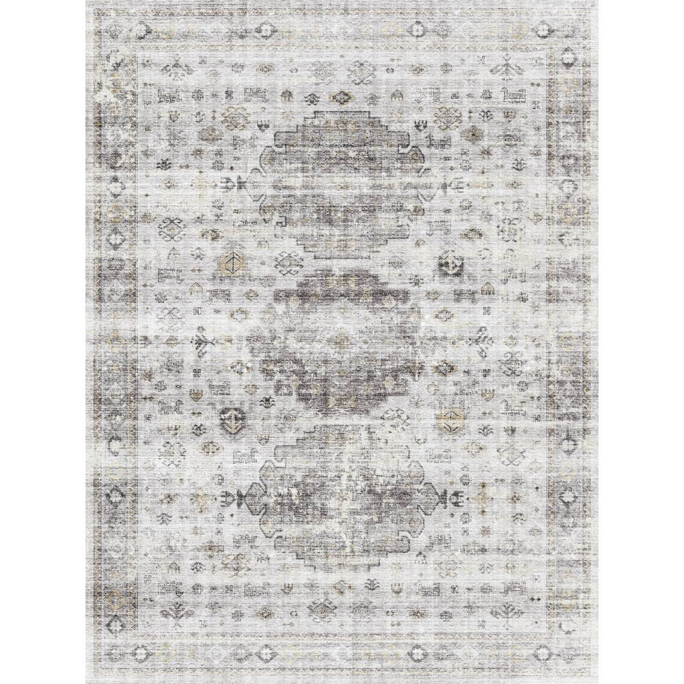 Kyra Silver Grey White Rug 