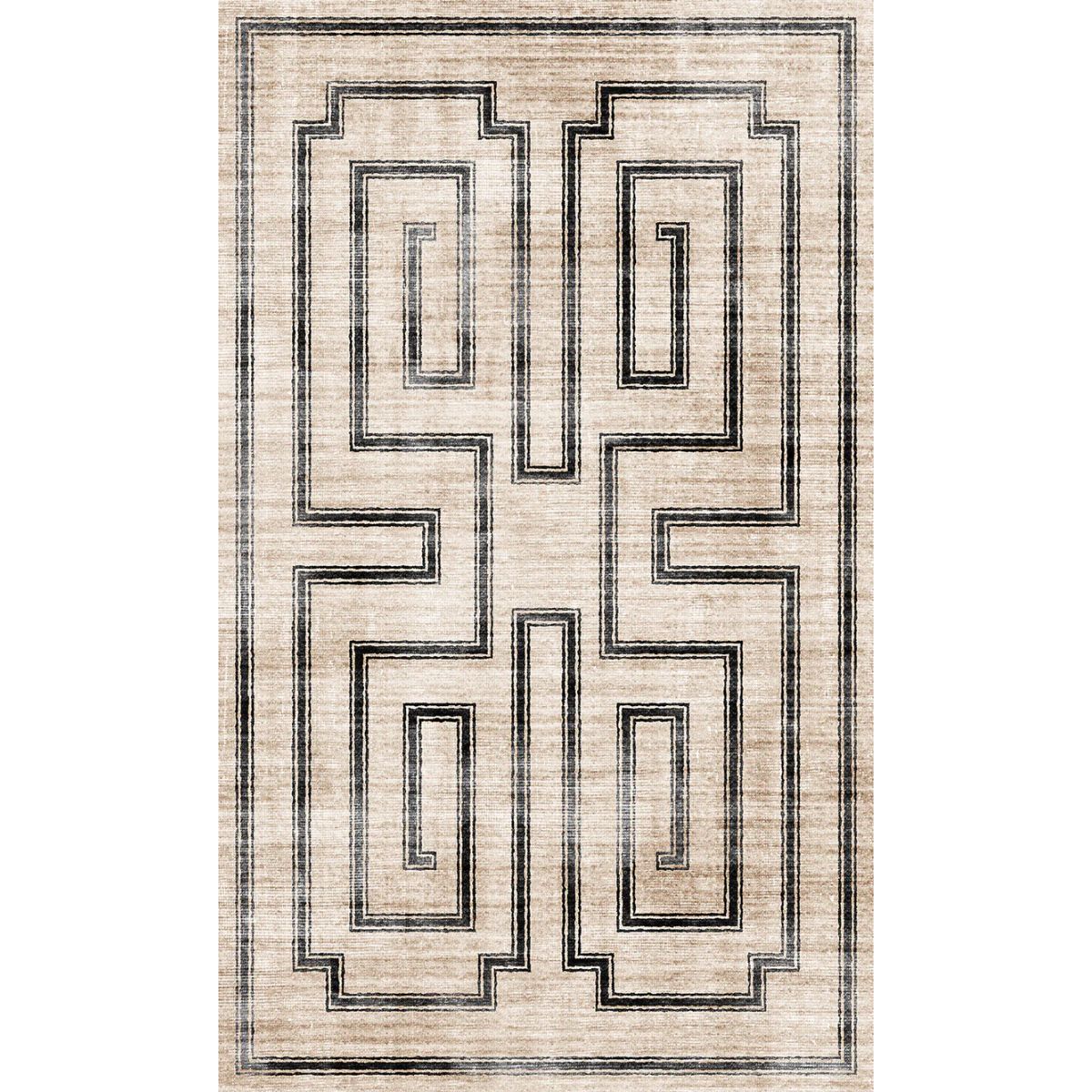 Noa Natural Black Rug 
