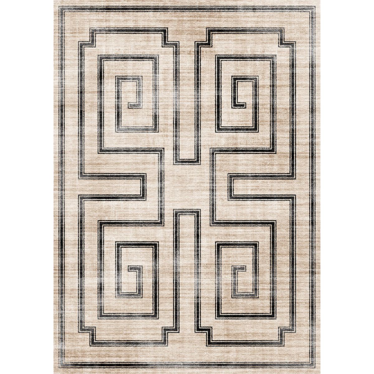 Noa Natural Black Rug 