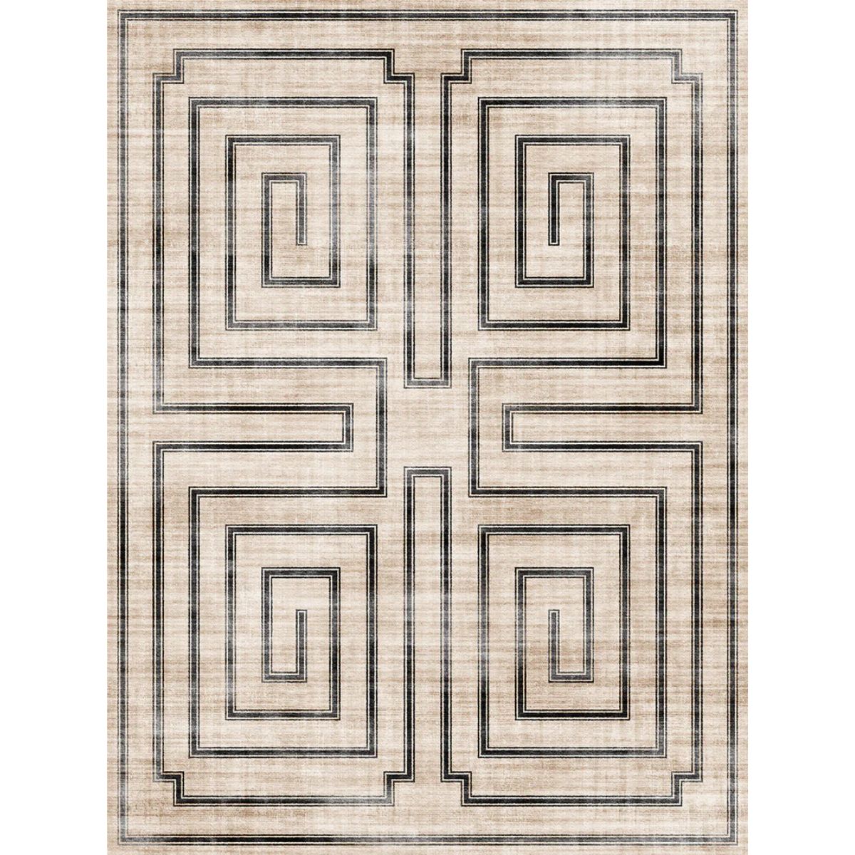 Noa Natural Black Rug 