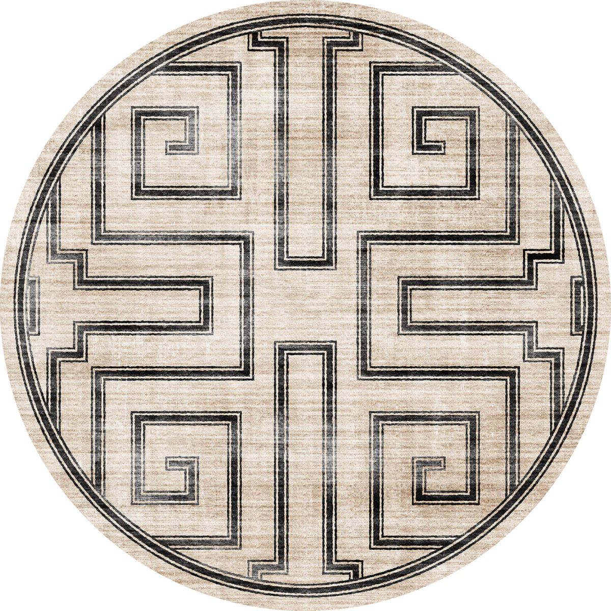 Noa Natural Black Rug 