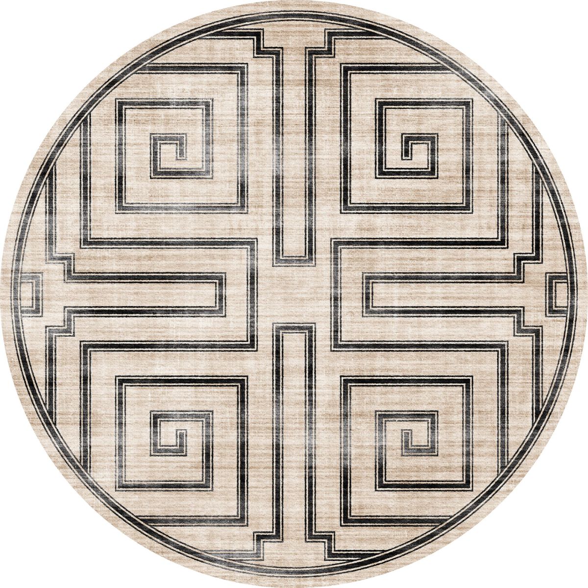 Noa Natural Black Rug 