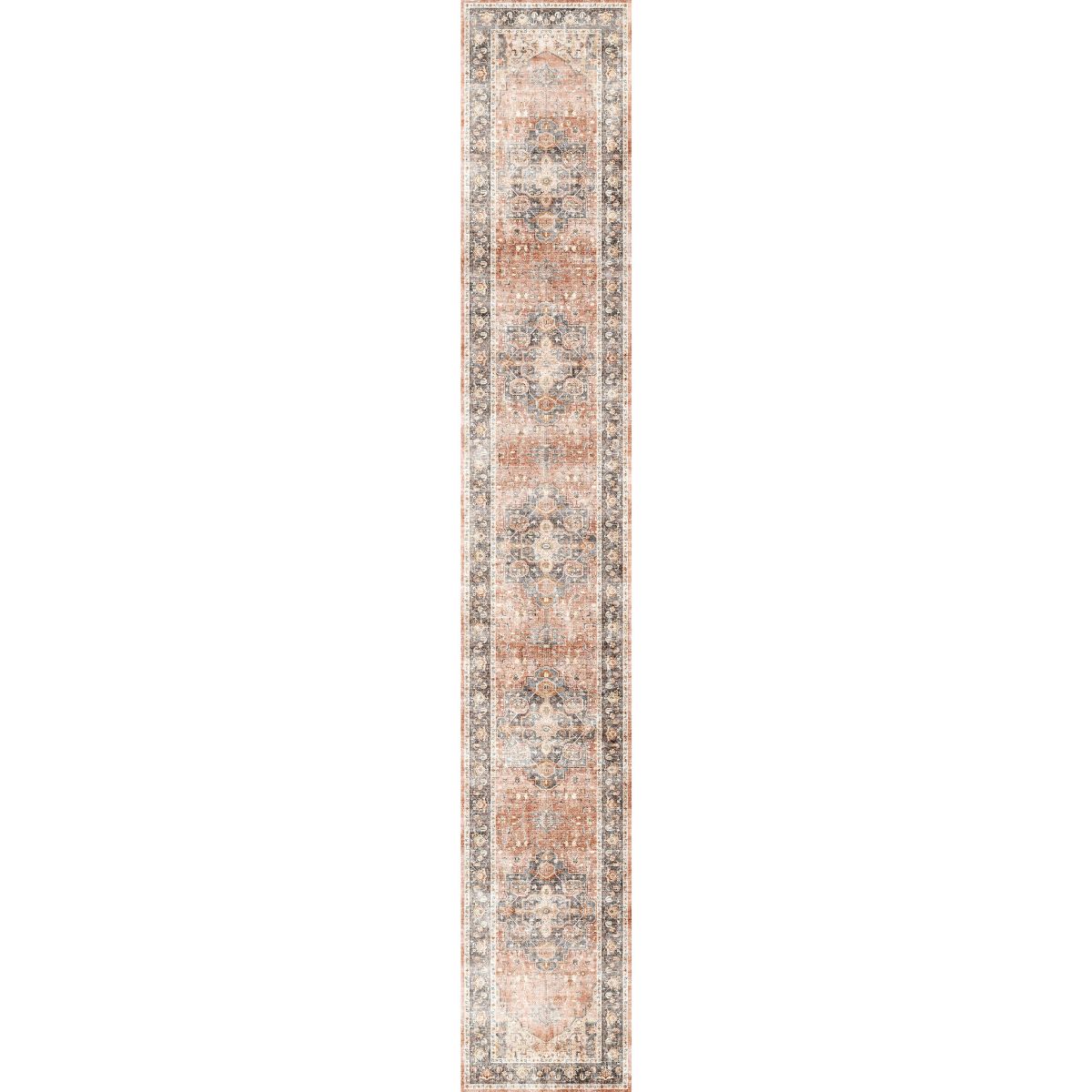 Riverra Terracotta Black Rug 