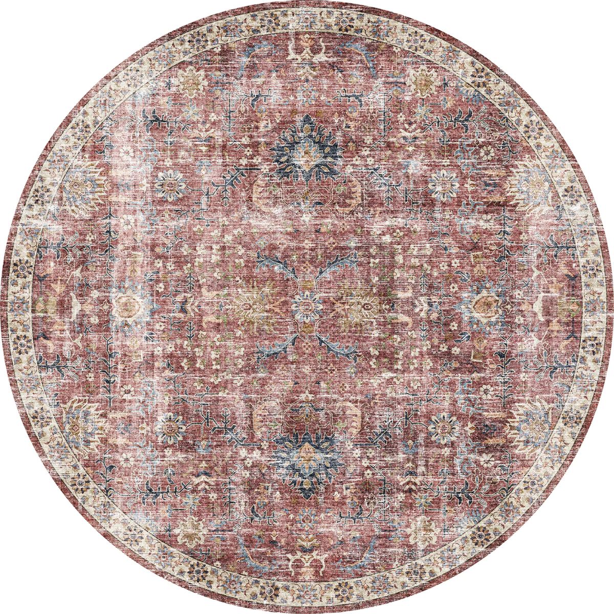 Jasper Rose Taupe Red Rug 
