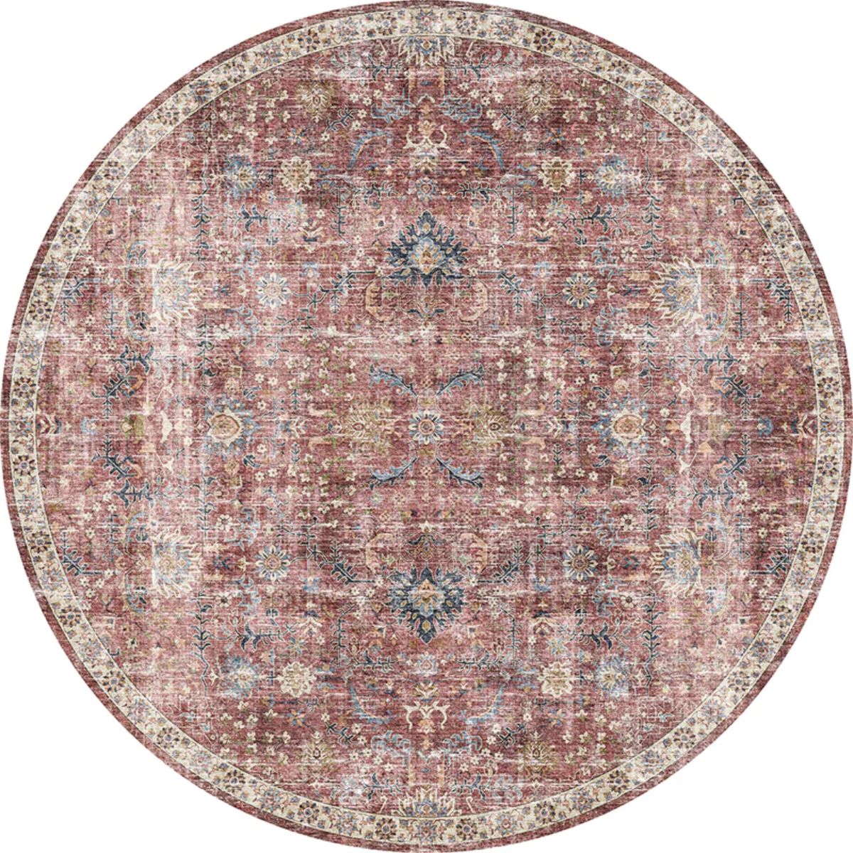 Jasper Rose Taupe Red Rug 