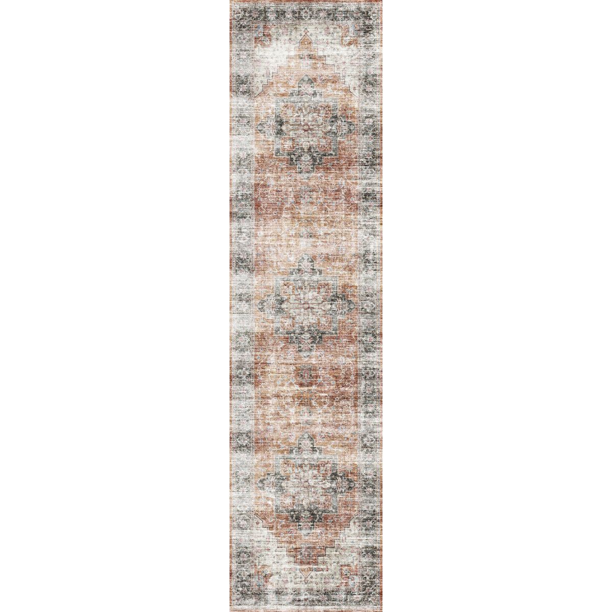 Echo Burnt Orange Black Pink Rug 