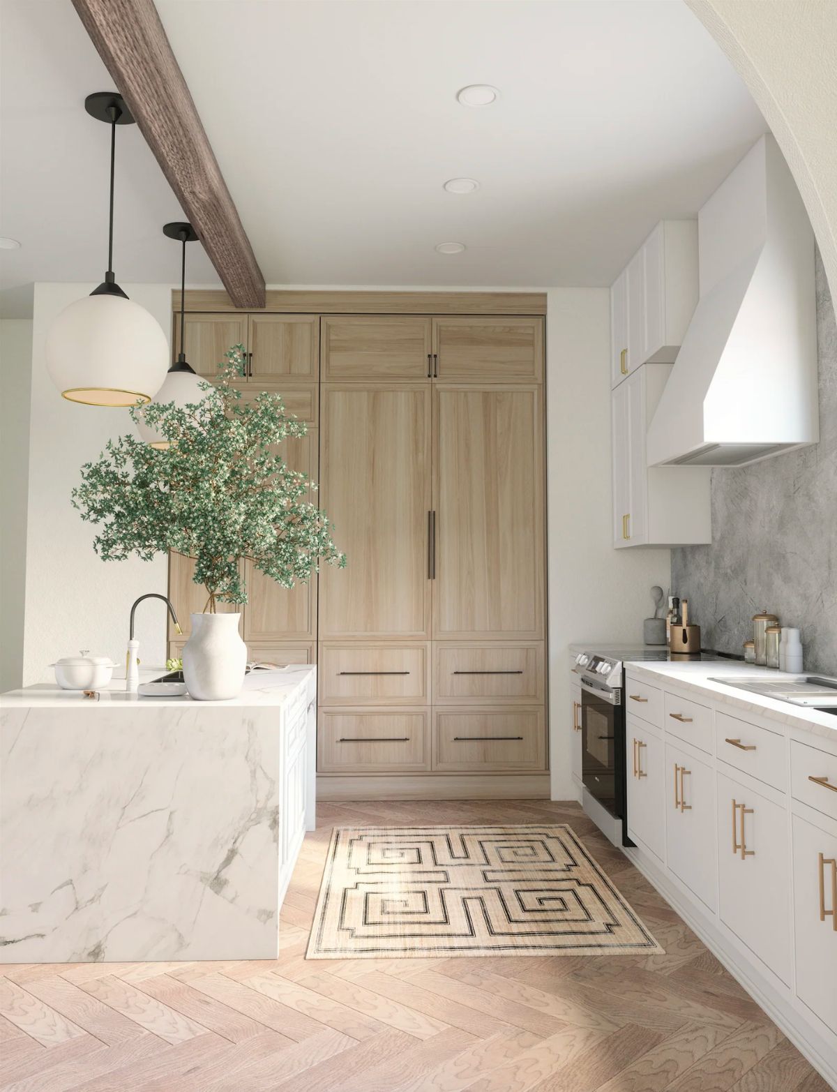 Noa Natural Black Rug 