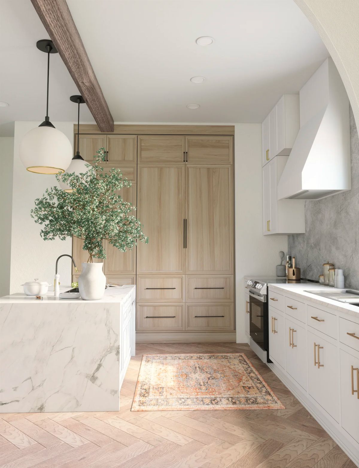 Riverra Terracotta Black Rug 