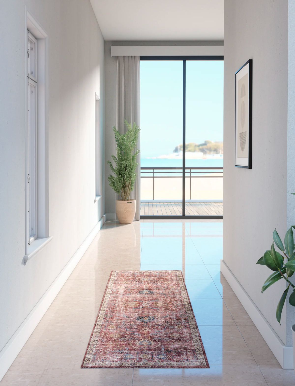 Jasper Rose Taupe Red Rug 