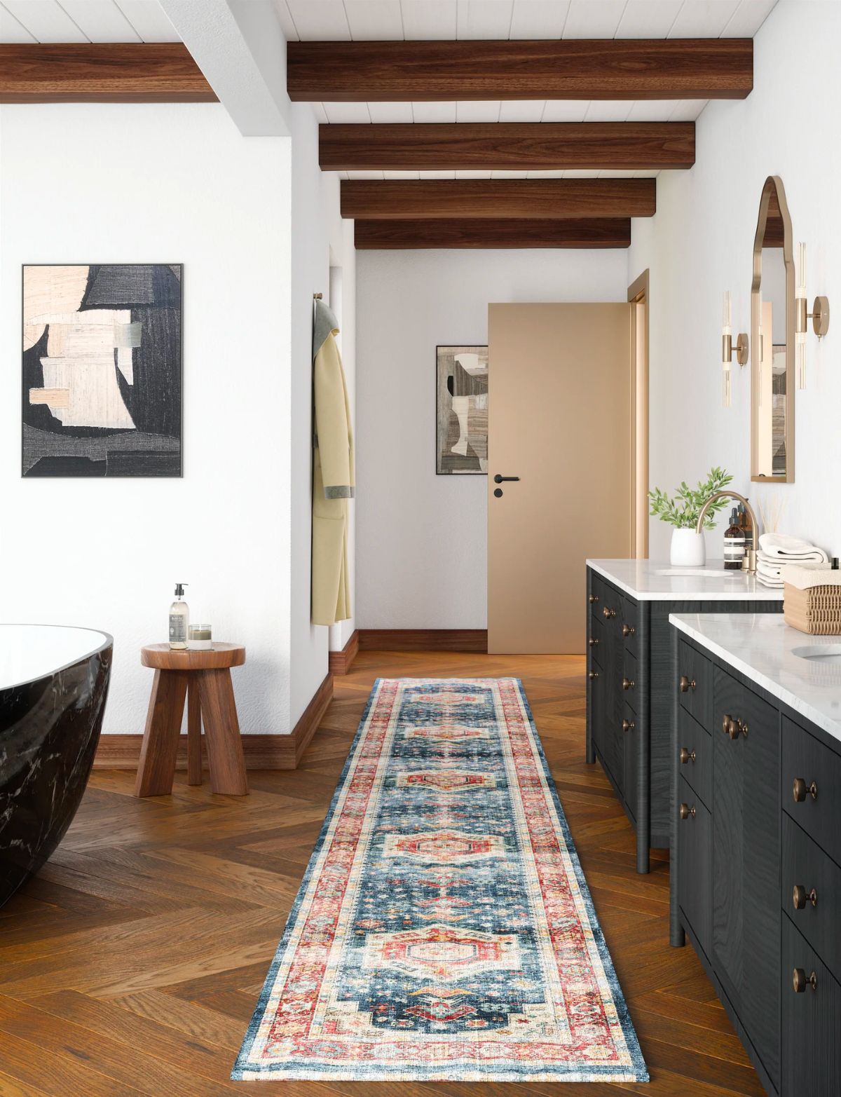 Dilara Multi Color Red Blue Rug 