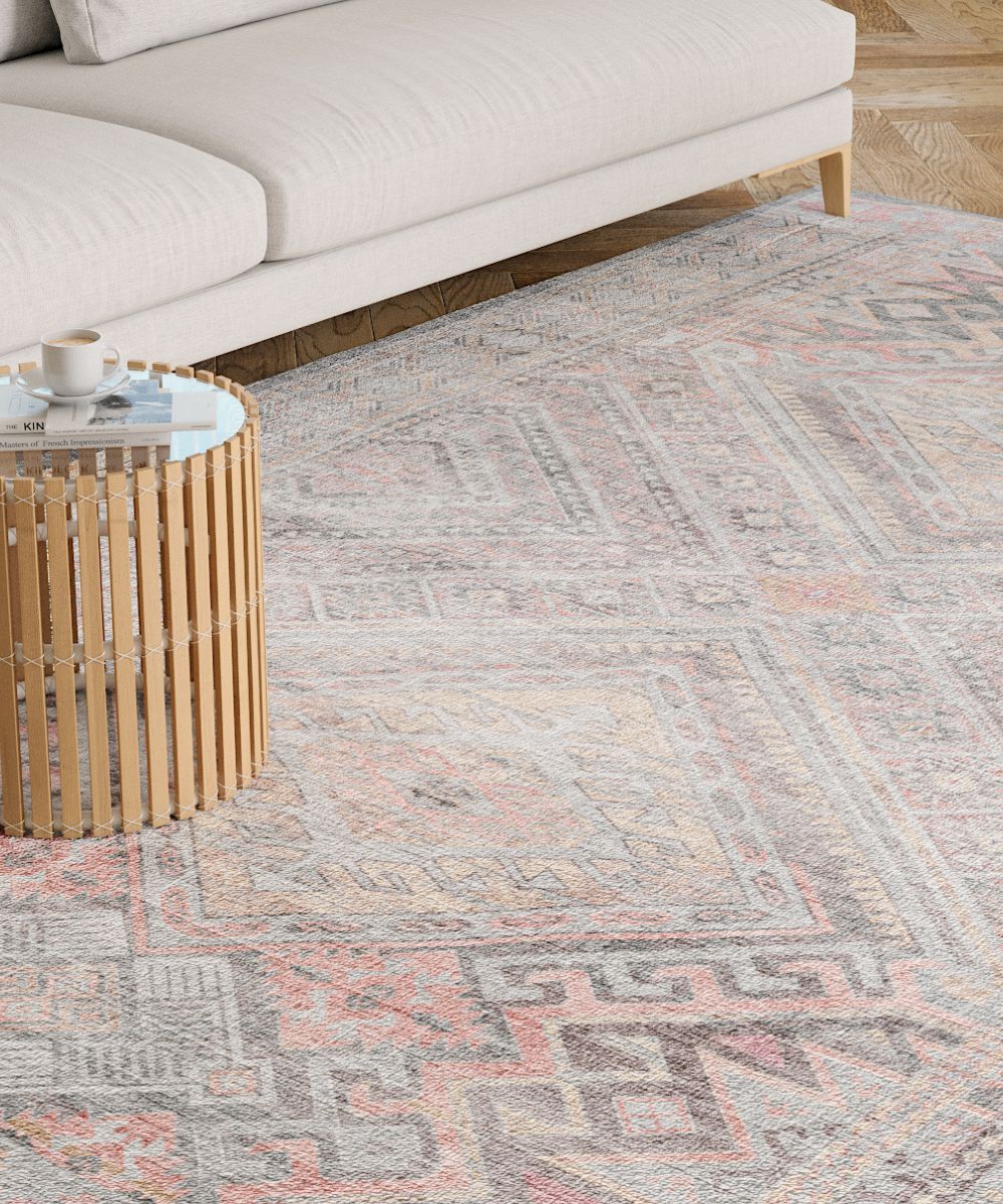 Alexa Silver Pink Purple Rug 