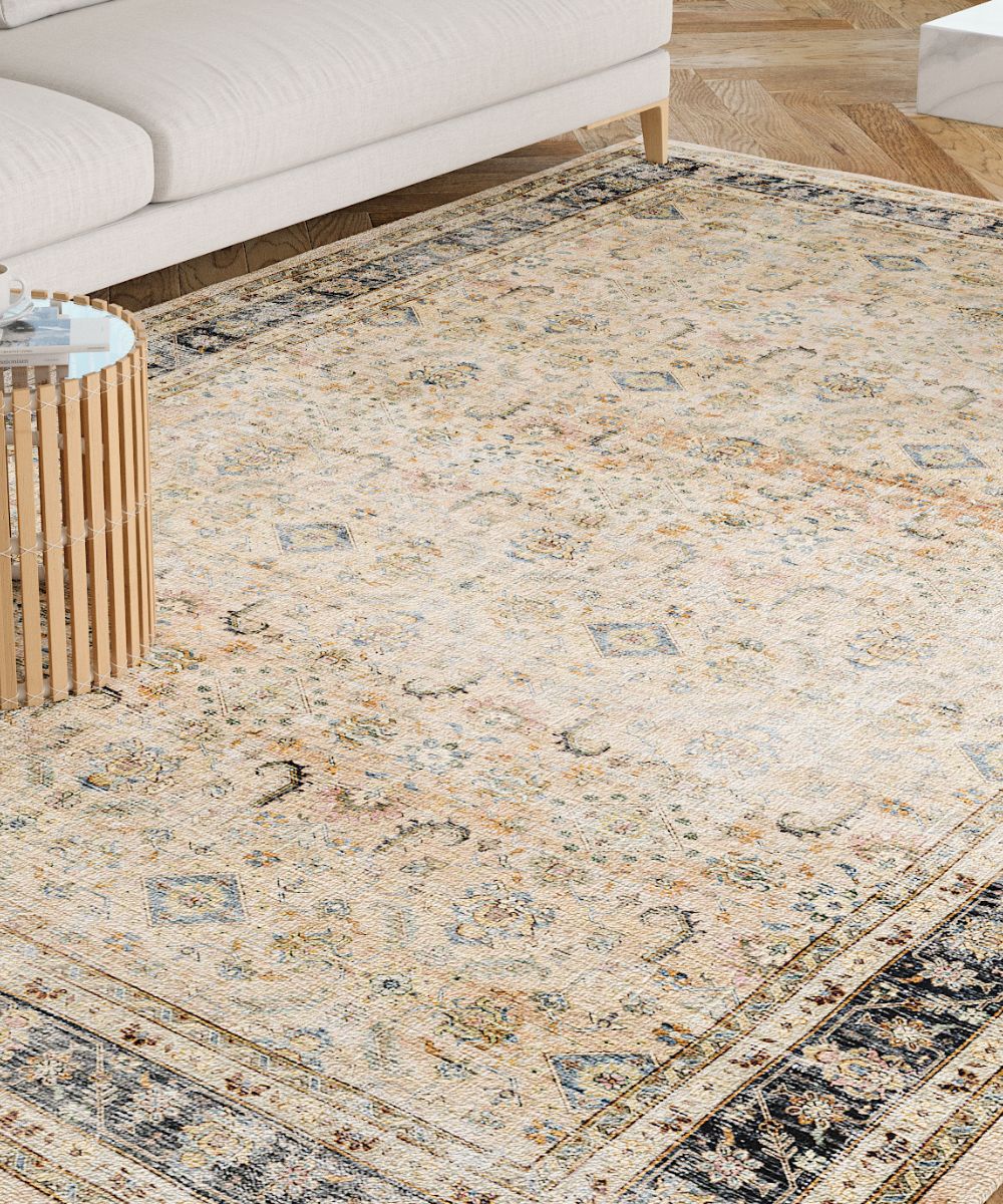Miriam Yellow Beige Rug 