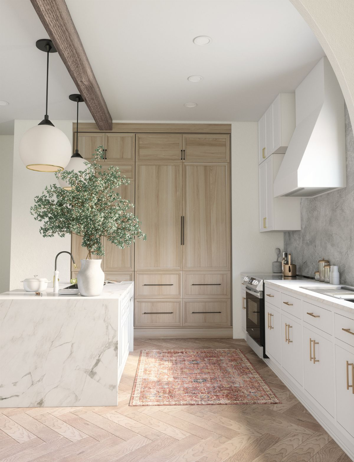 Jasper Rose Taupe Red Rug 