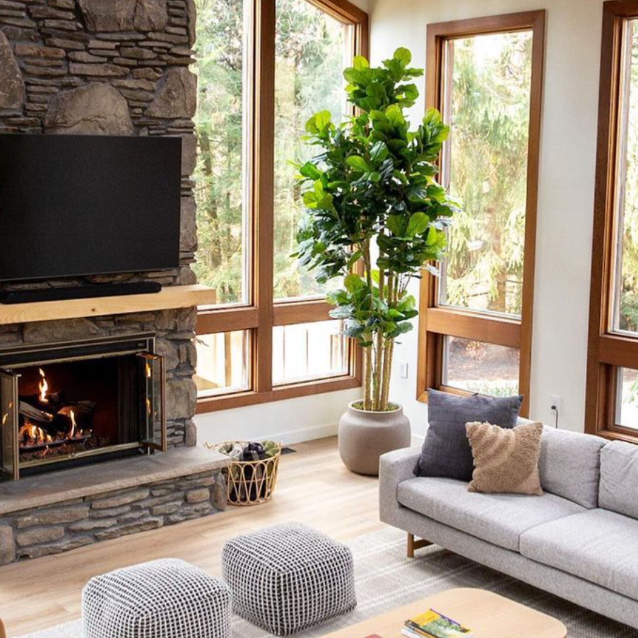 Dante Artificial Fiddle Leaf Potted Plant 10' 