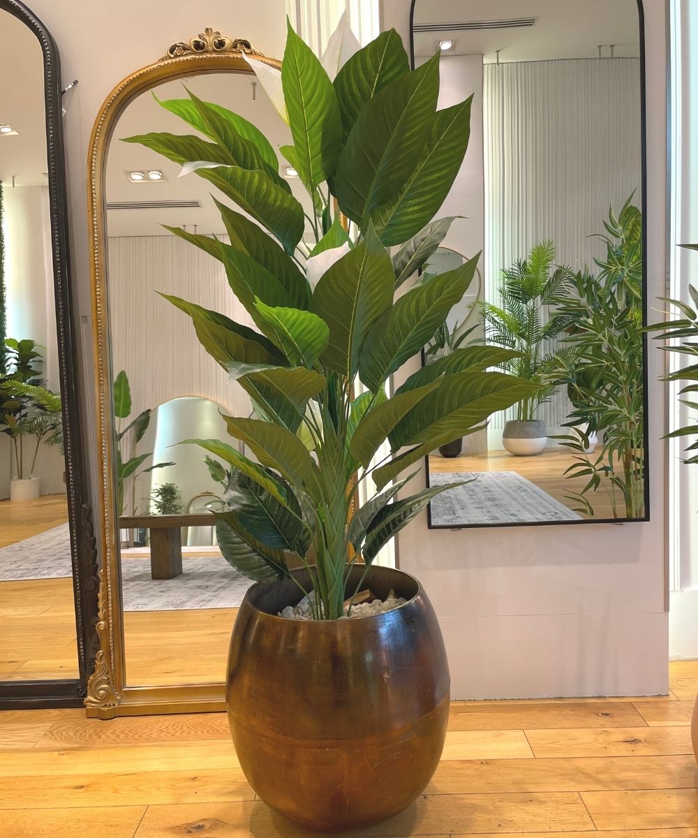 Belen Artificial Anthurium Leaf Potted Plant (Multiple Sizes) 