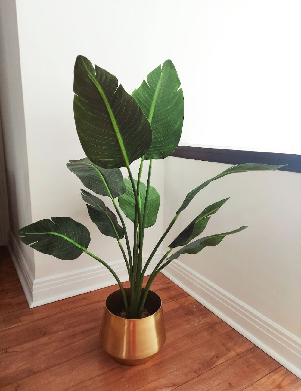 Boho Artificial Bird Of Paradise Potted Plant 43'' 