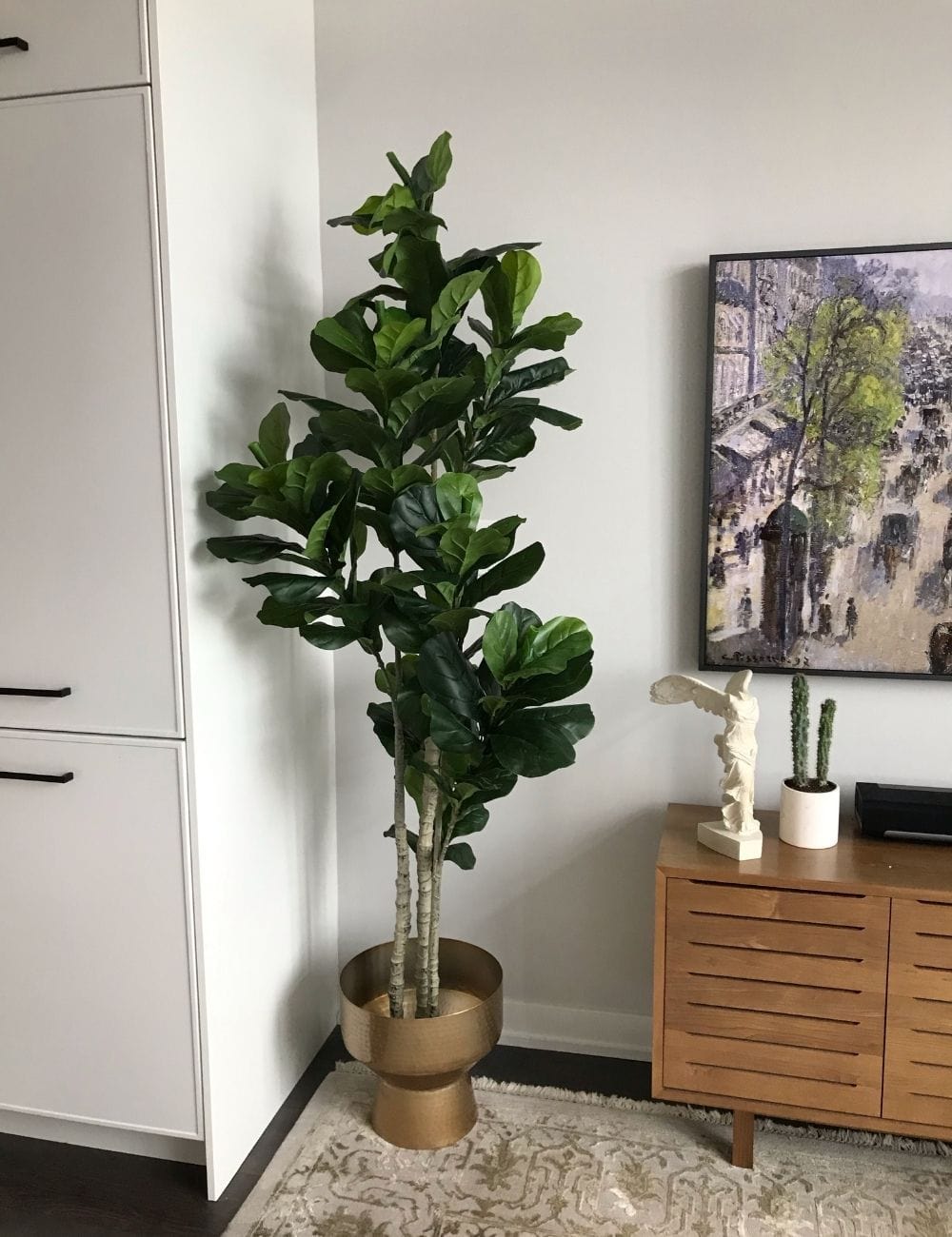 Kendrik -Mid-Century Brass Floor Planter (Multiple Sizes) 