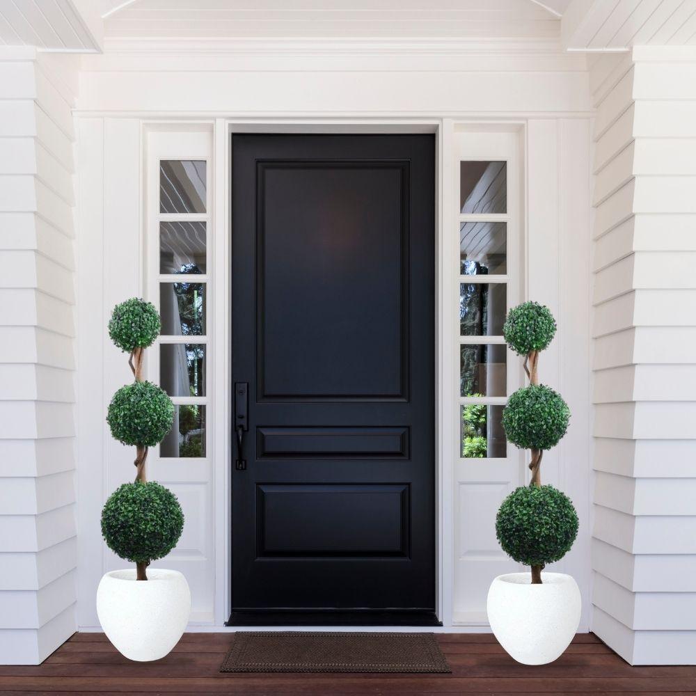 London Faux Potted Boxwood Topiary Plant (Multiple Sizes) 