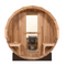 Blisspod Prague Canadian Red Cedar Outdoor Steam Barrel Sauna – 2-4 / 4-6 Persons with Full Glass Back & Front Porch Seats