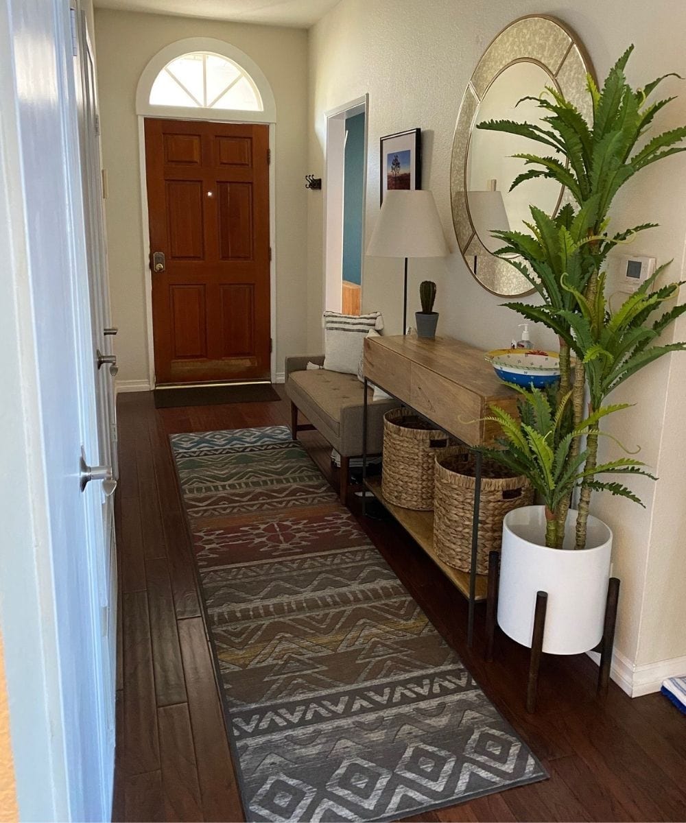 Alba Artificial Bird Nest Fern Potted Plant 5.2' 